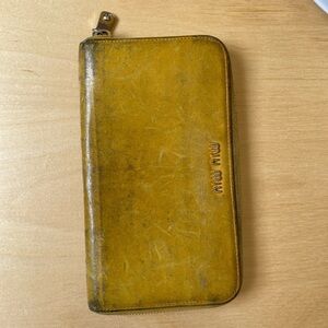 Miu Miu Zip Leather Wallet